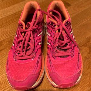 sz 8 HOT pink with orange Asics Runners